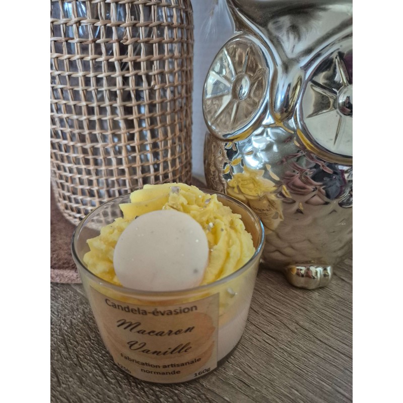 Bougie macaron vanille Bougie macaron vanille