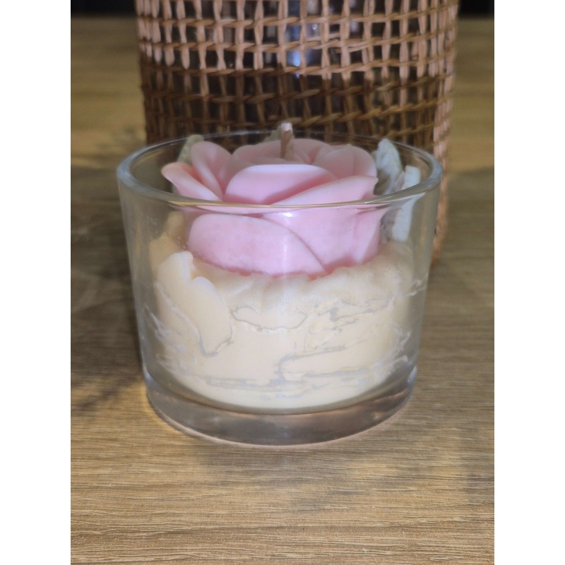 Bougie Rose Vanillé