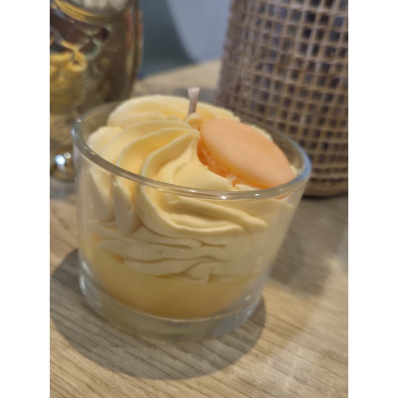 Bougie macaron vanille